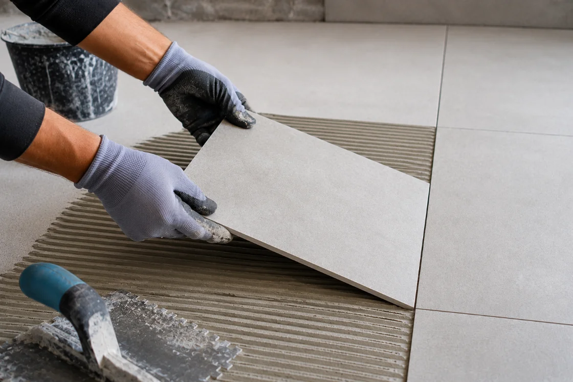 Savoir-faire Hager Rénovation — pose de carrelage